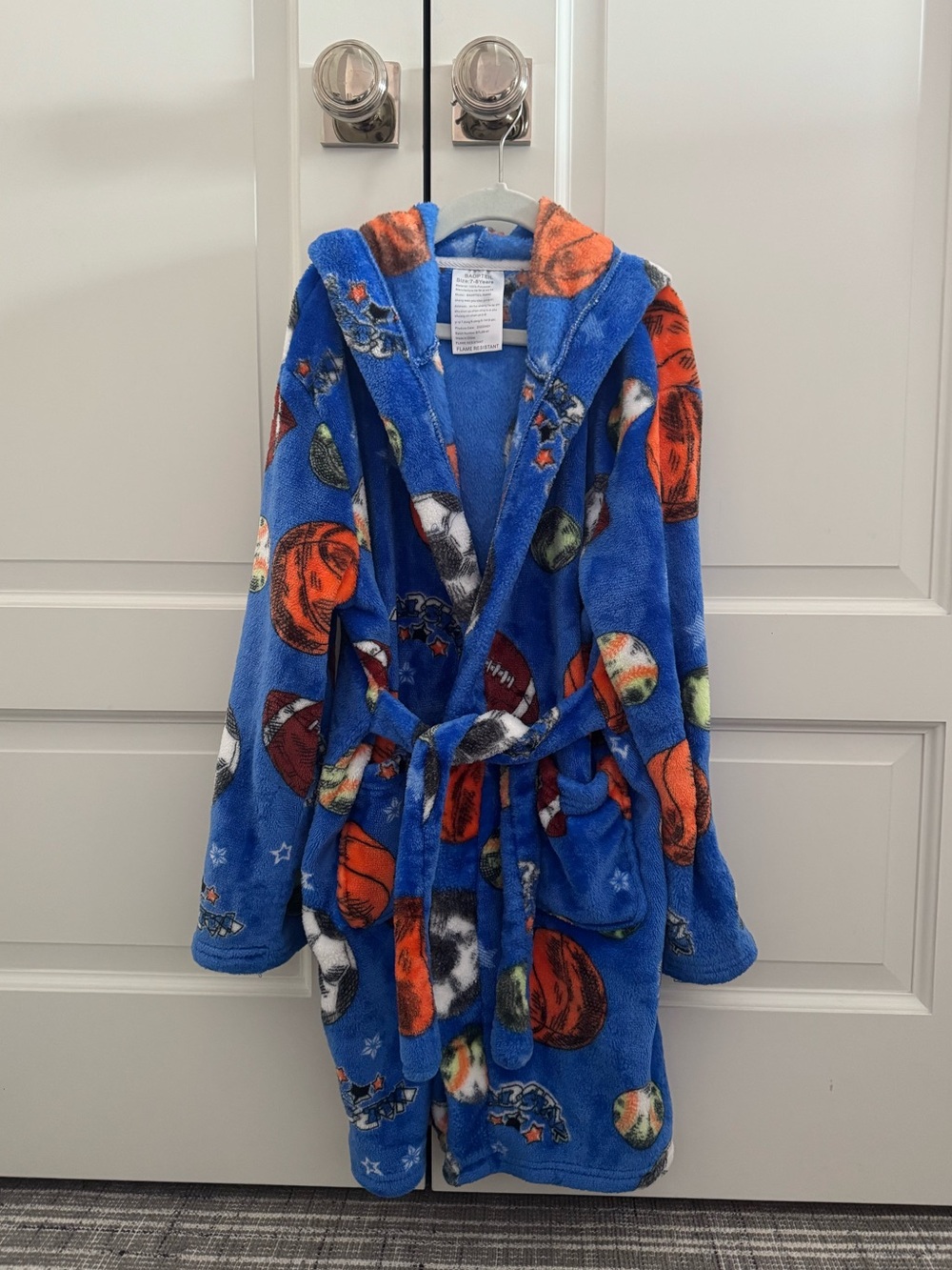 Kids Sports Fleece Hooded Robe